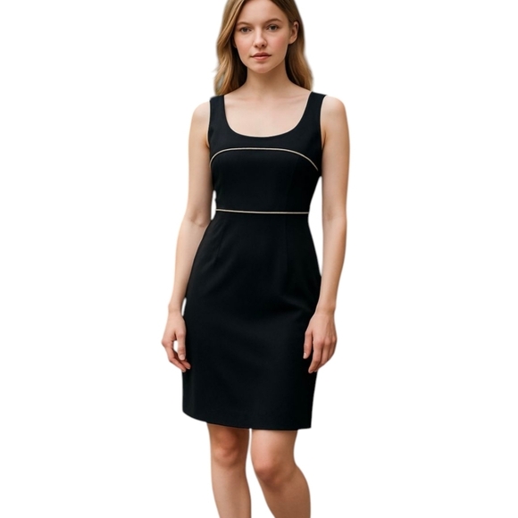 Cynthia Steffe black knit Office Siren Career sleeveless  mini dress sz 4 - Picture 10 of 11